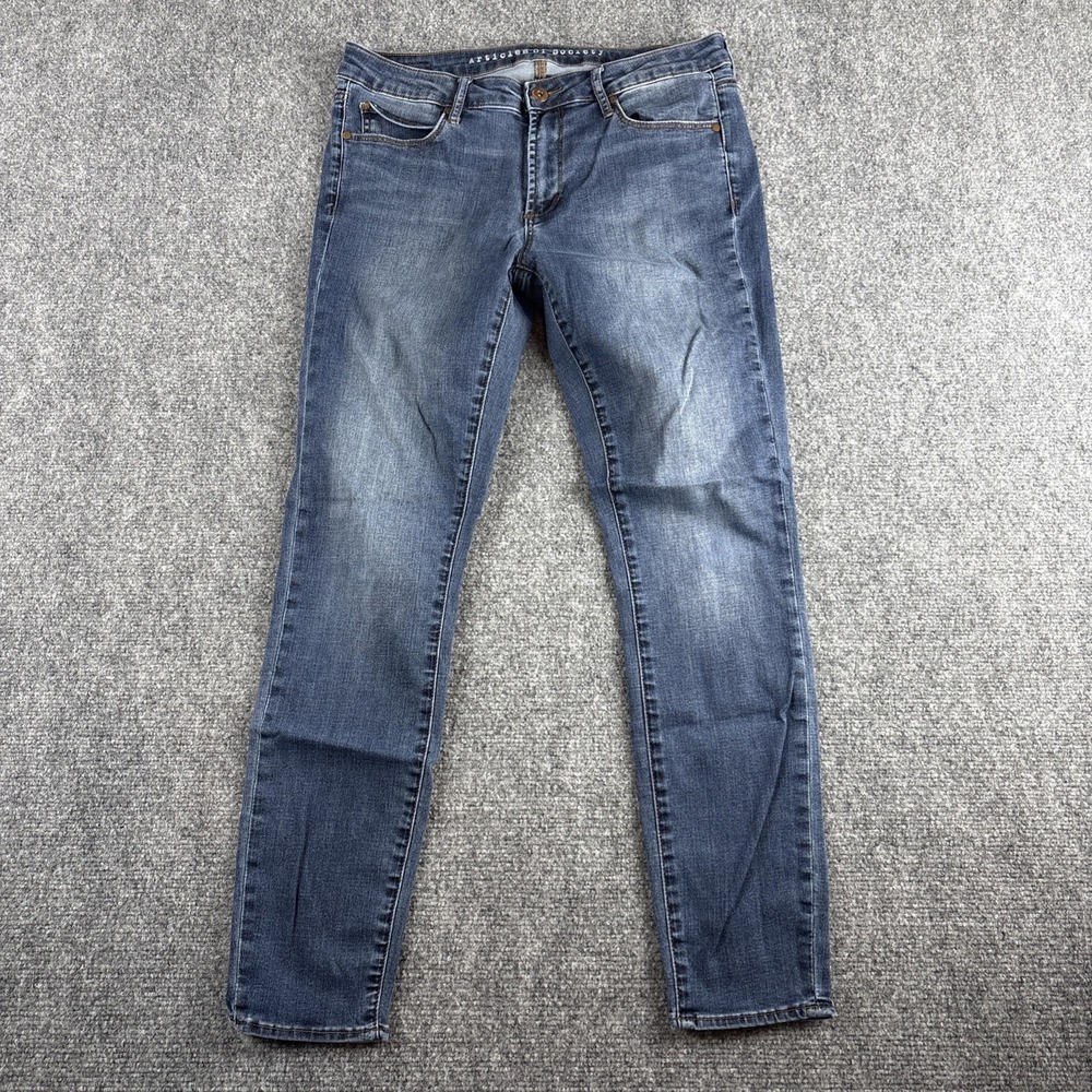 Articles of Society Skinny Jeans Medium Wash Whiskered Stretch Size 30 10
